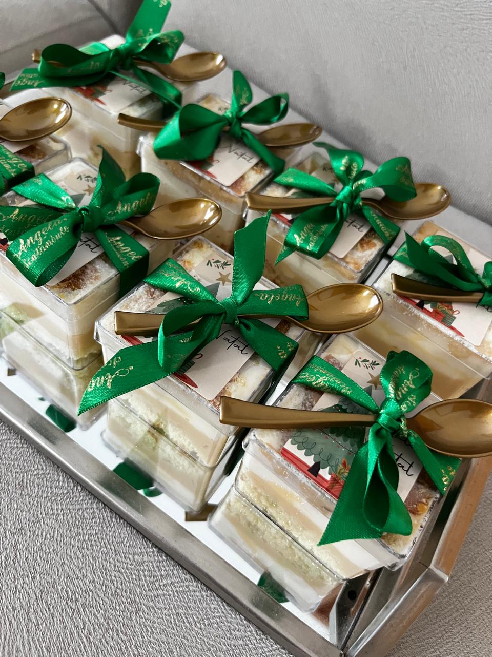 Bolo no pote para o Natal